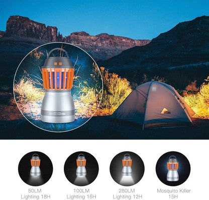 Solar LED mygglampa med integrerad lykta – Effektivt insektskydd och belysning för trädgård och camping