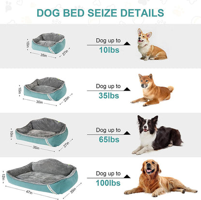 Pawelux All-Season Hypoallergenic Thick Dog Bed - Mjuk, Varm &amp; Maskintvättbar