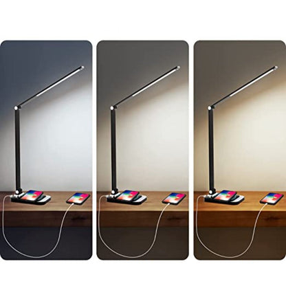 LED Skrivbordslampa - Med USB-laddningsport och dimbar funktion - Perfekt för kontor och studier