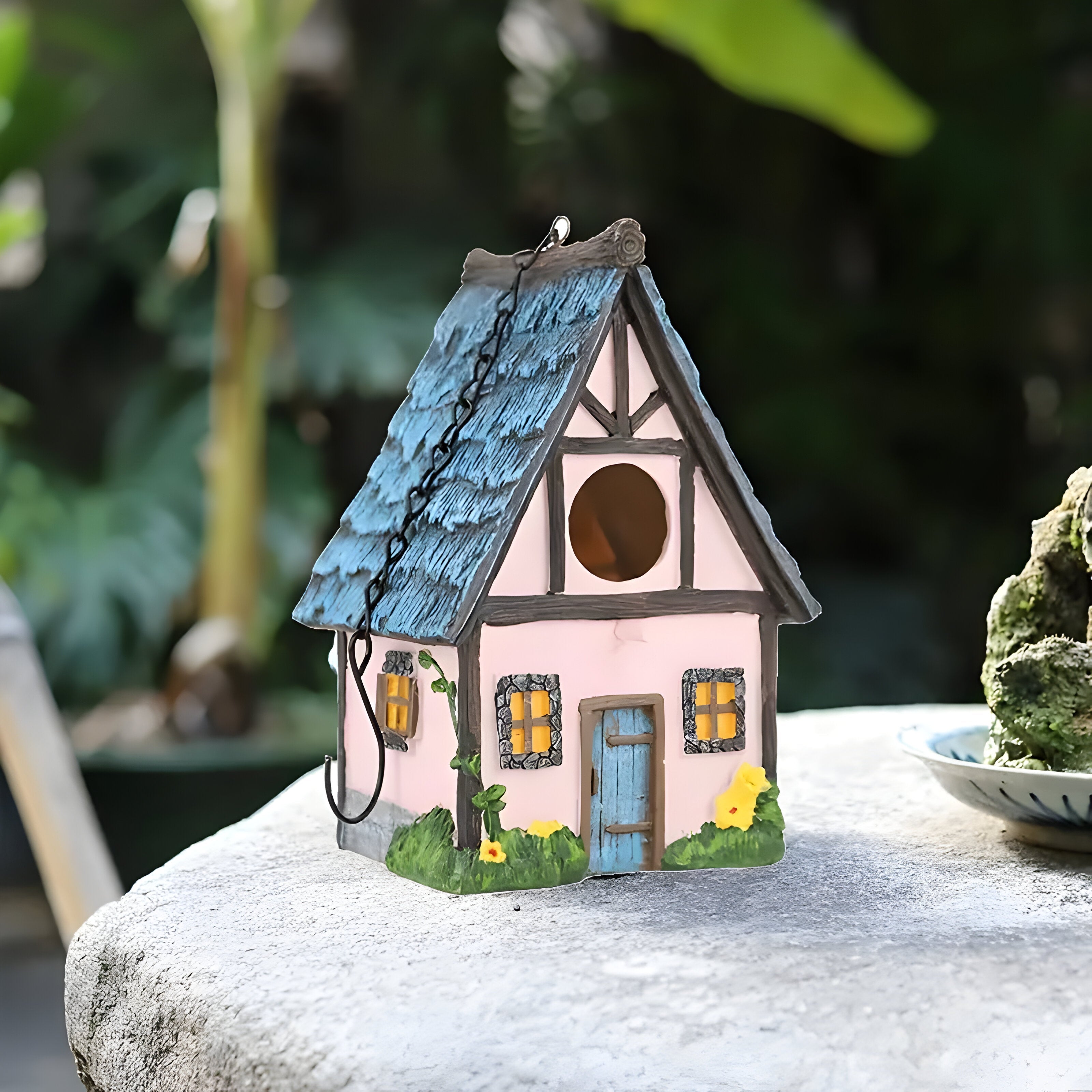 NestHaven Bo Nest - Rustik Trädgårds Hängande Fågelhus