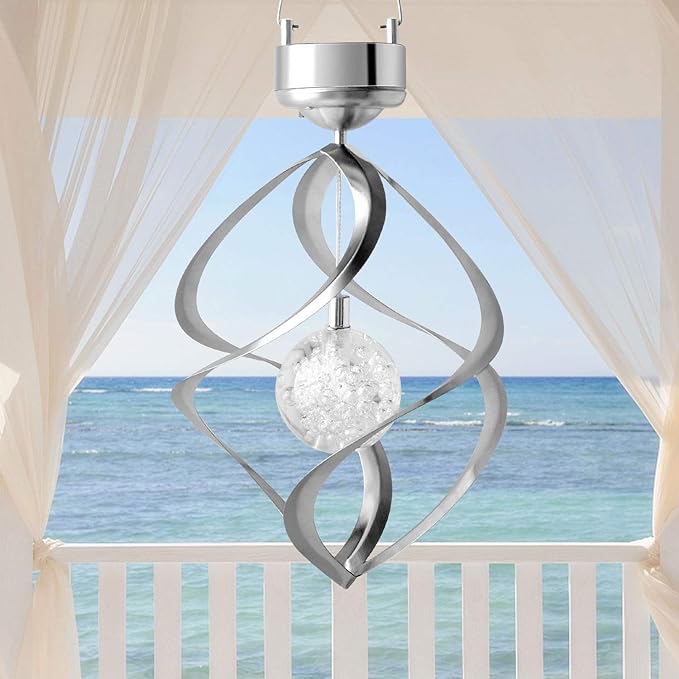 LED Solarsvindspel med färgskiftning – Dekorativ trädgår belysning för utomhusbruk