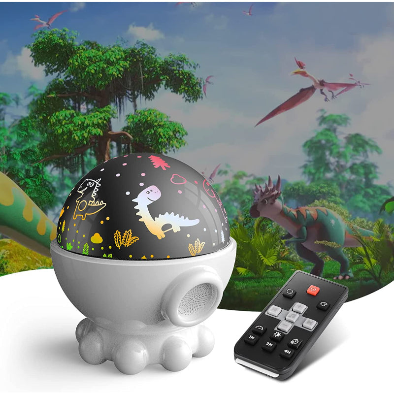 Dinosaur LED-lampa - Havsprojektor med stjärna och måne-projektion - Med fjärrkontroll