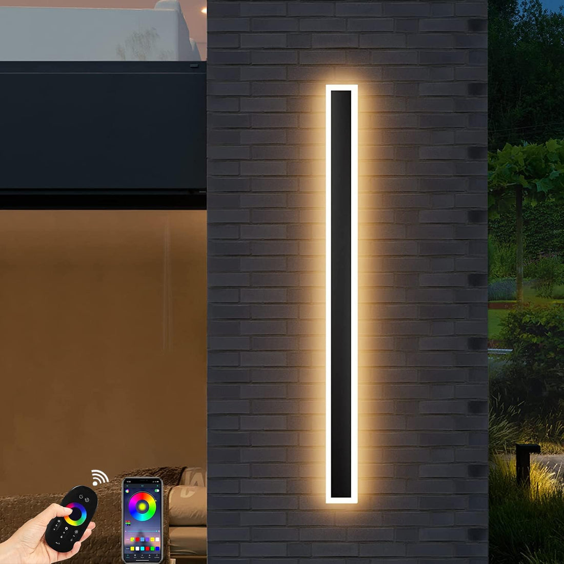 Utomhus LED Vägglampa Modern Dimbar Remsa