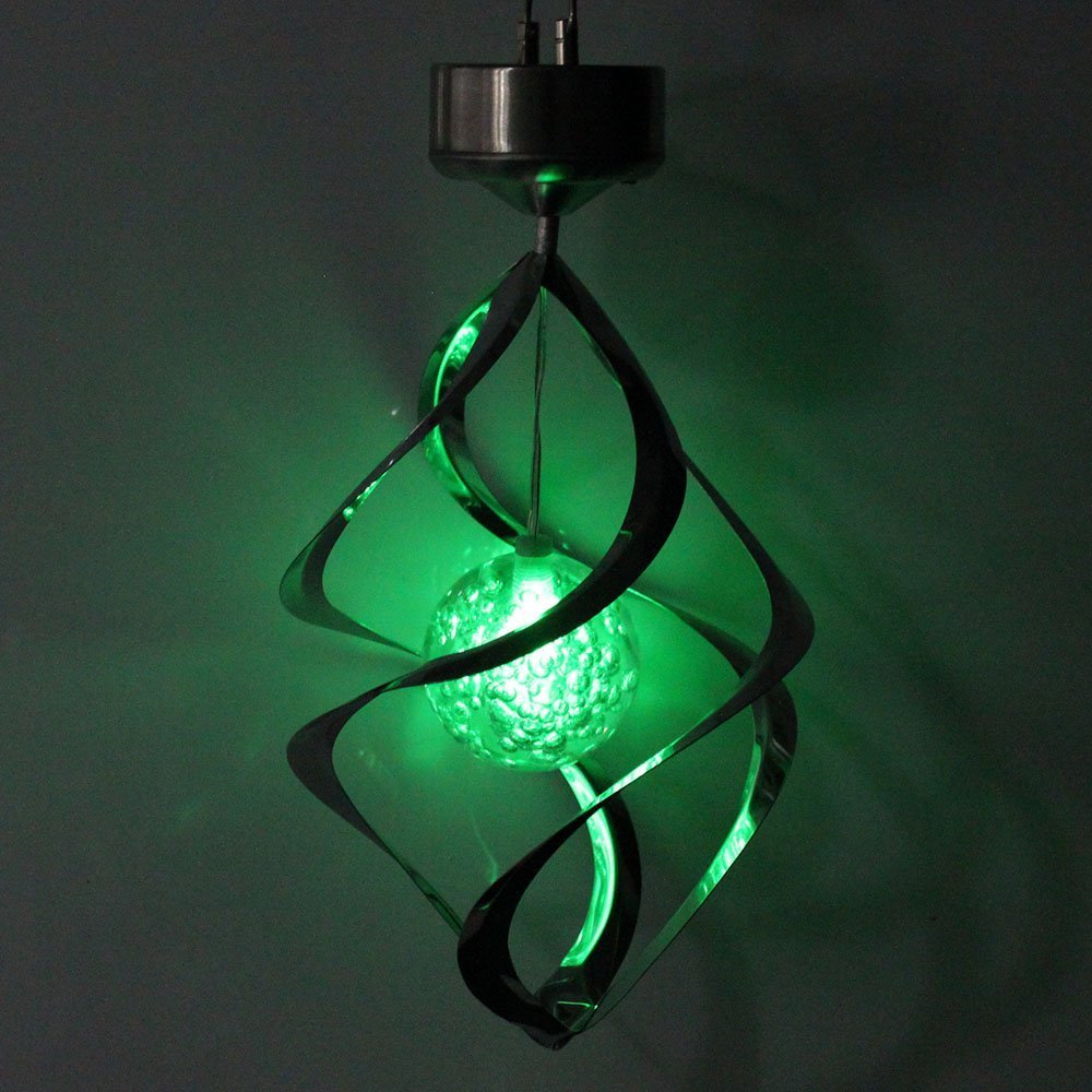 LED Solarsvindspel med färgskiftning – Dekorativ trädgår belysning för utomhusbruk