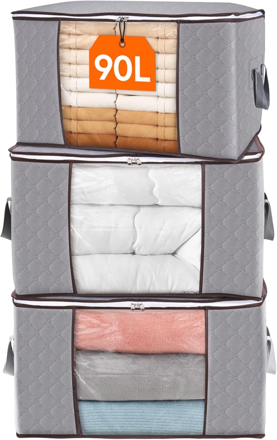 Förvaringslådor med handtag för klädesorganisation