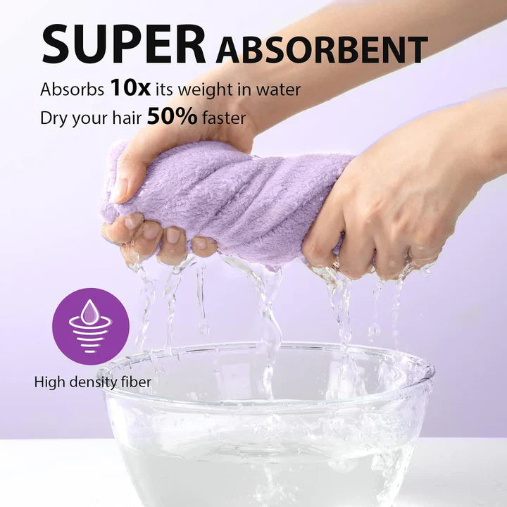 Mikrofiber-hårhandduk-set | 3-pack för snabb torkning