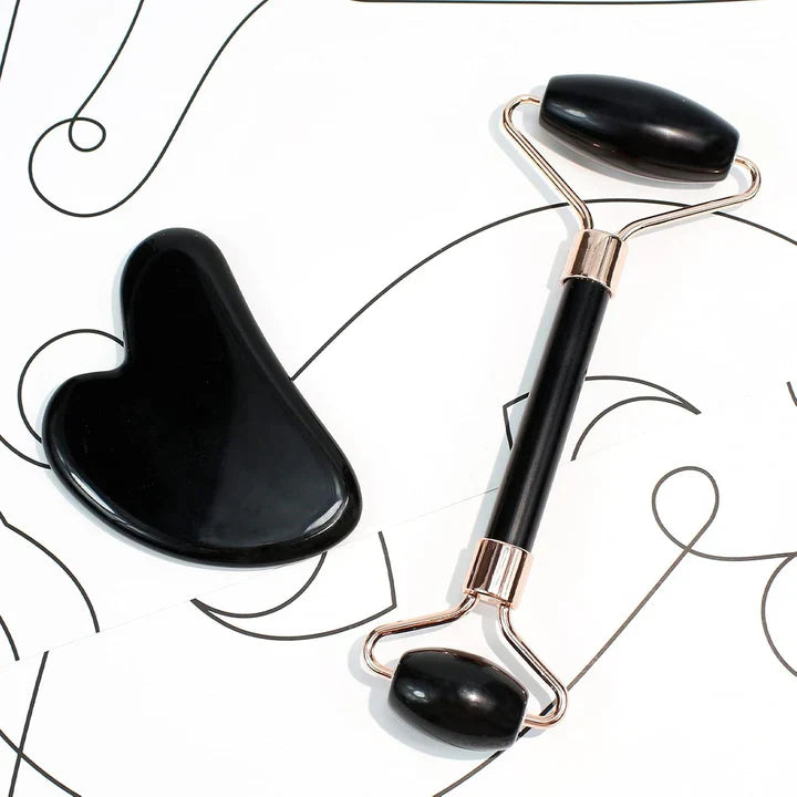 Instant Glow Gua Sha &amp; Jade Roller Set | För strålande hud och naturlig avslappning