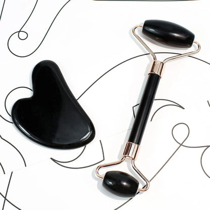 Instant Glow Gua Sha &amp; Jade Roller Set | För strålande hud och naturlig avslappning