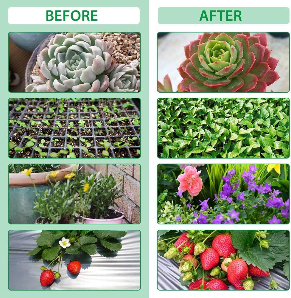 Växtbelysning med 4 flexibla armar och dimmerfunktion för inomhusträdgårdar