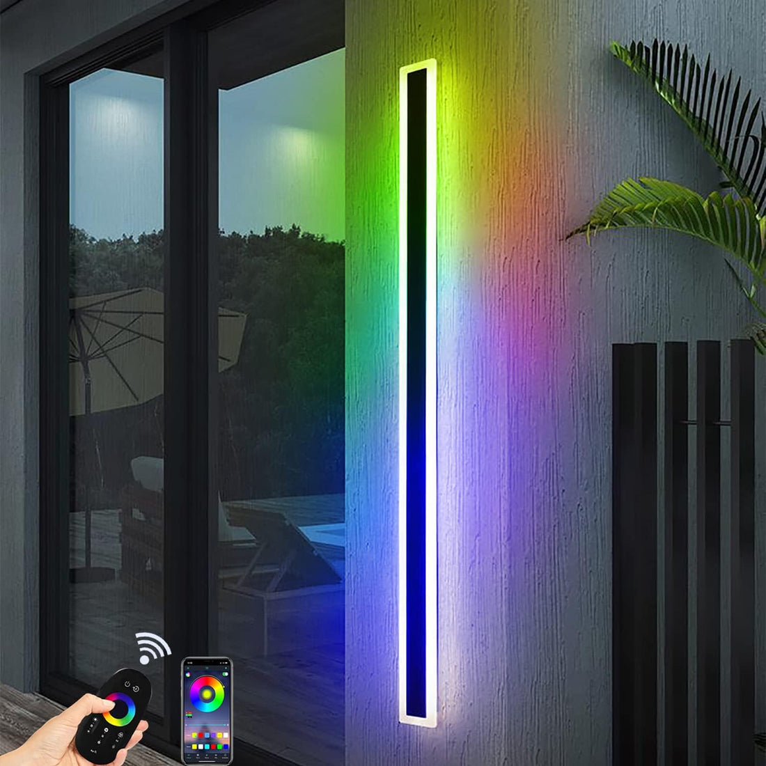 Utomhus LED Vägglampa Modern Dimbar Remsa
