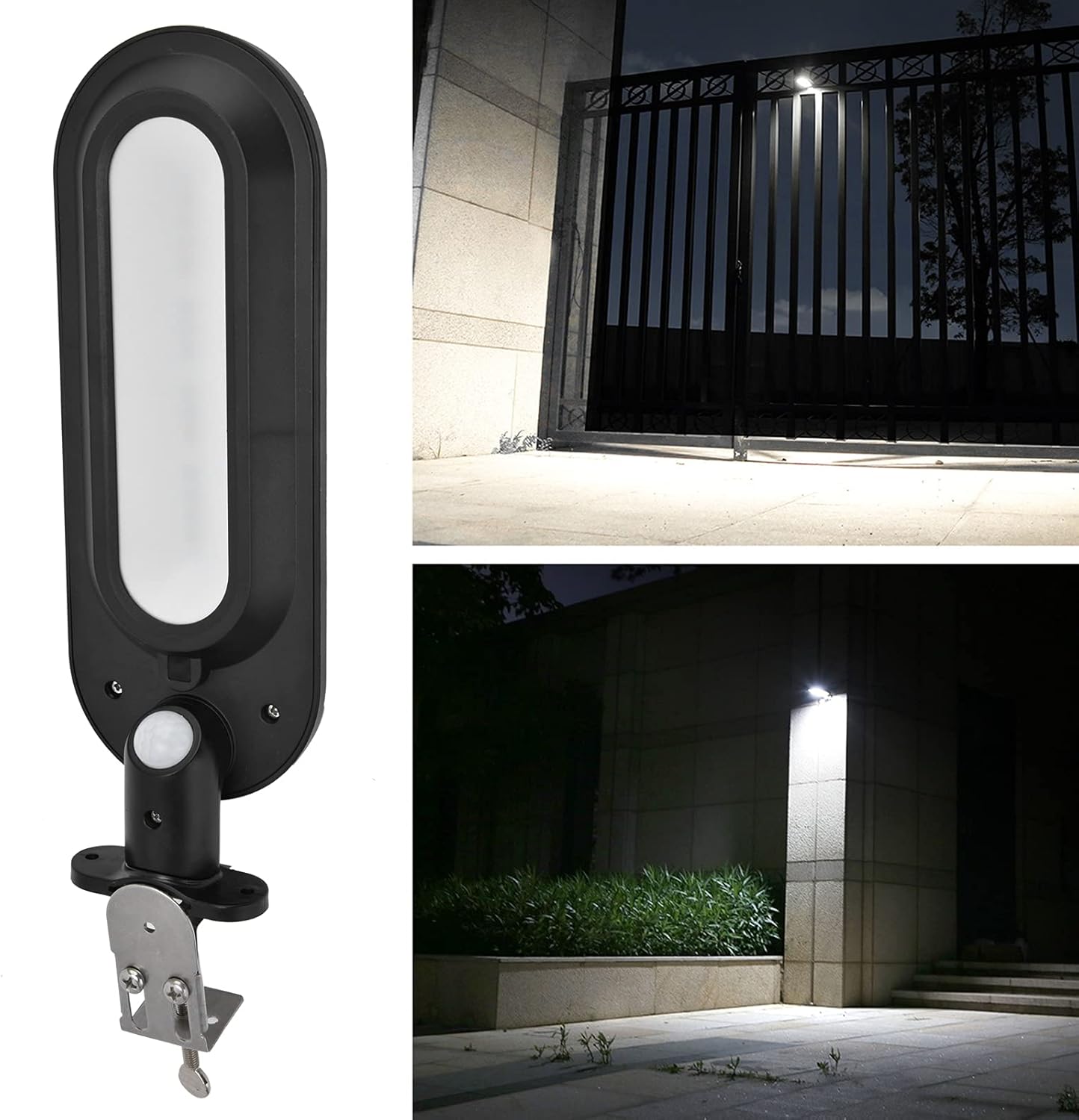 Solar vägglampa med rörelsesensor – LED utomhusbelysning för trädgård &amp; terrass