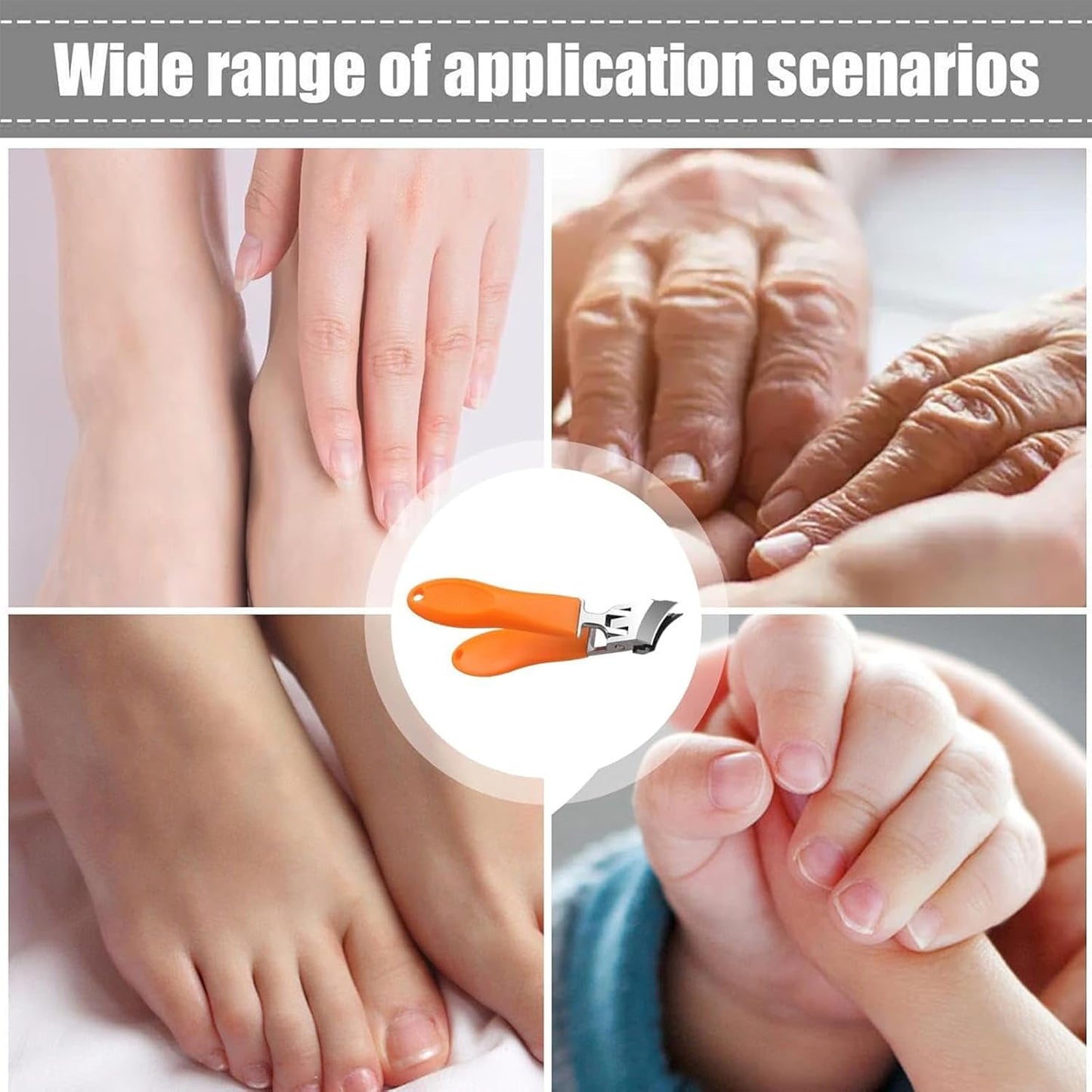 RoyaleGlow Bred Käft Nagelklippare med Anti-Splash Design