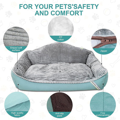 Pawelux All-Season Hypoallergenic Thick Dog Bed - Mjuk, Varm &amp; Maskintvättbar