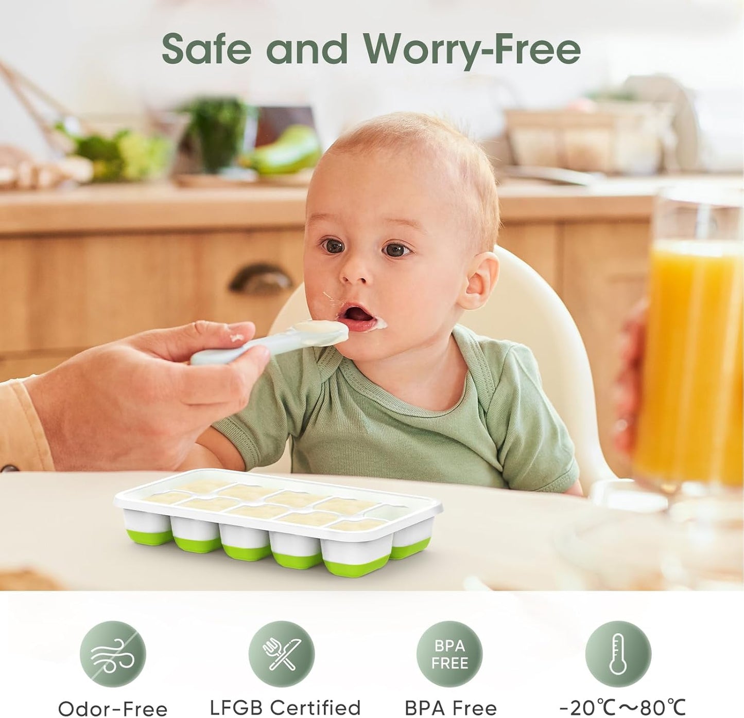 Carvallo Isbit formar Silikon 4-pack | Stapelbar med förvaringslåda | Flexibel & Platsbesparande | För cocktails & drycker