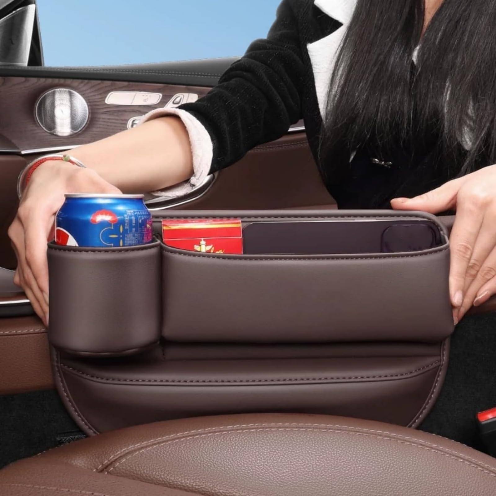 Bilstolssömsfyllare och organisatör för förare och passagerare 2-pack