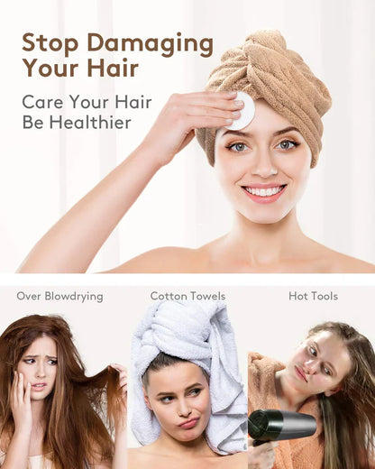 Mikrofiber-hårhandduk-set | 3-pack för snabb torkning