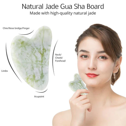 Instant Glow Gua Sha &amp; Jade Roller Set | För strålande hud och naturlig avslappning