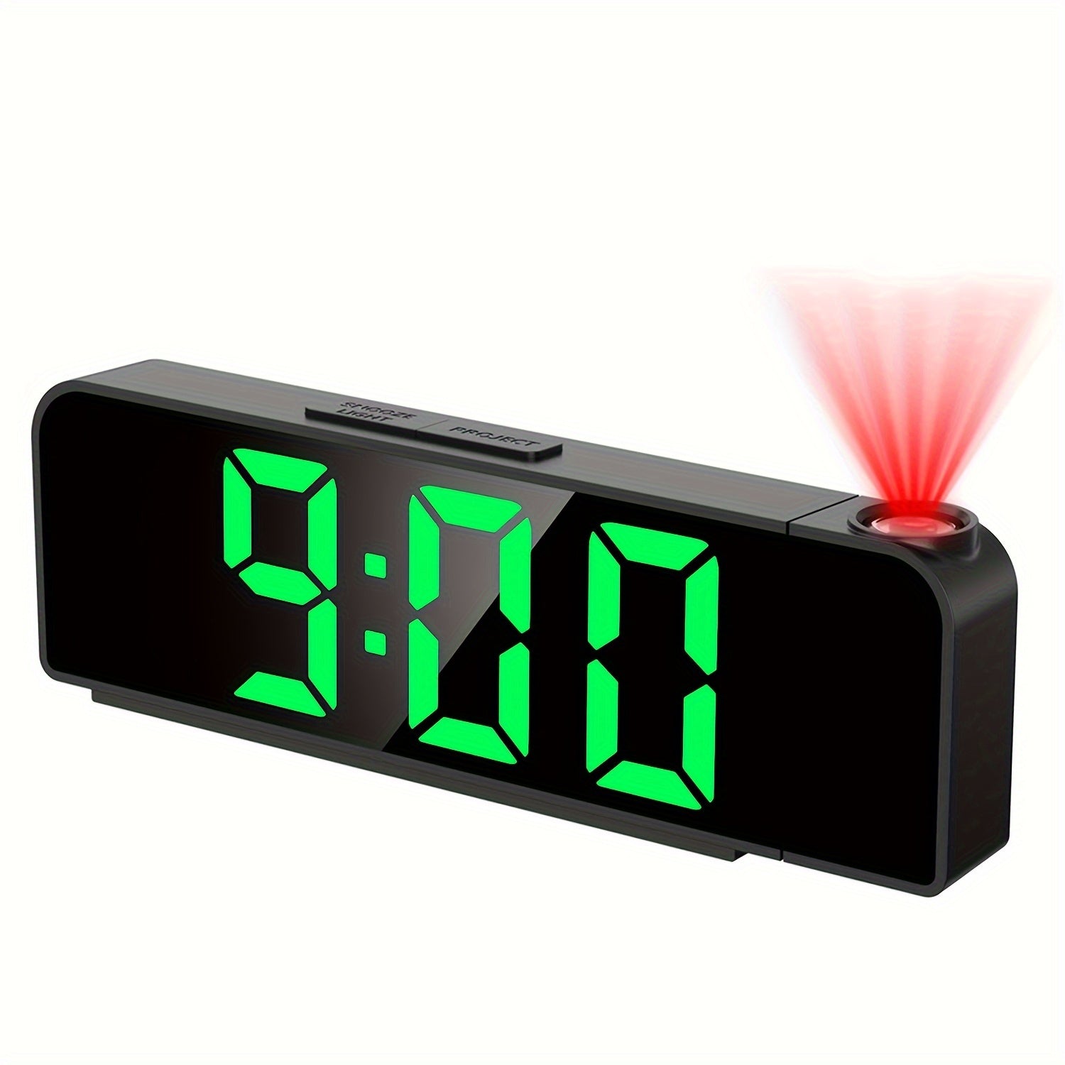 LED Projektionsväckarklocka – Temperatur- och datumsdisplay med USB-ström
