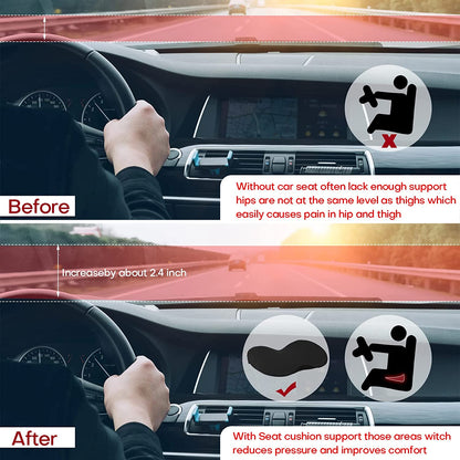 Bilstolsdyna med minnesskumstöd