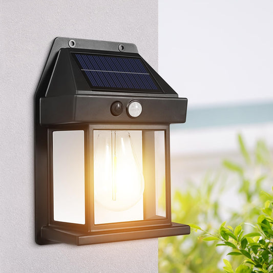 Utomhus Sol Lantern Rörelsesensor Vägglampa