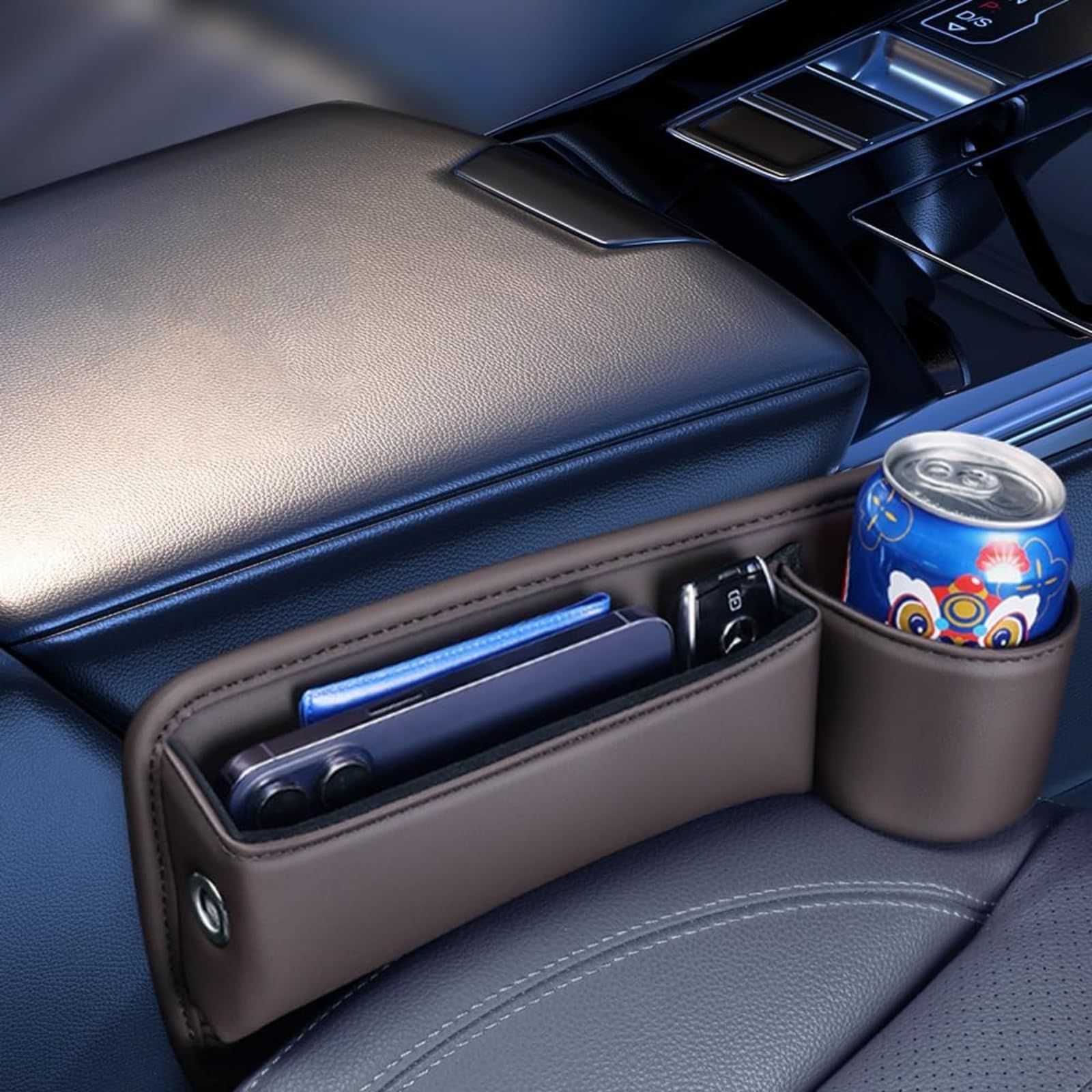 Bilstolssömsfyllare och organisatör för förare och passagerare 2-pack