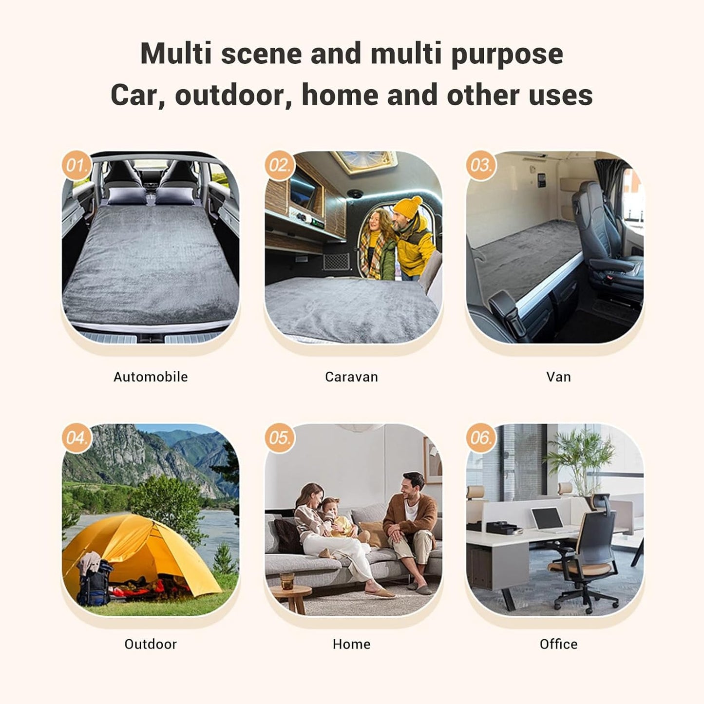 Uppvärmd filt | 12V Elektrisk Tvättbar Resefilt