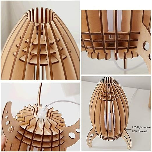 RocketGlow - Vintage Raket Nat Lampa för Avkopplande Och Modern Belysning