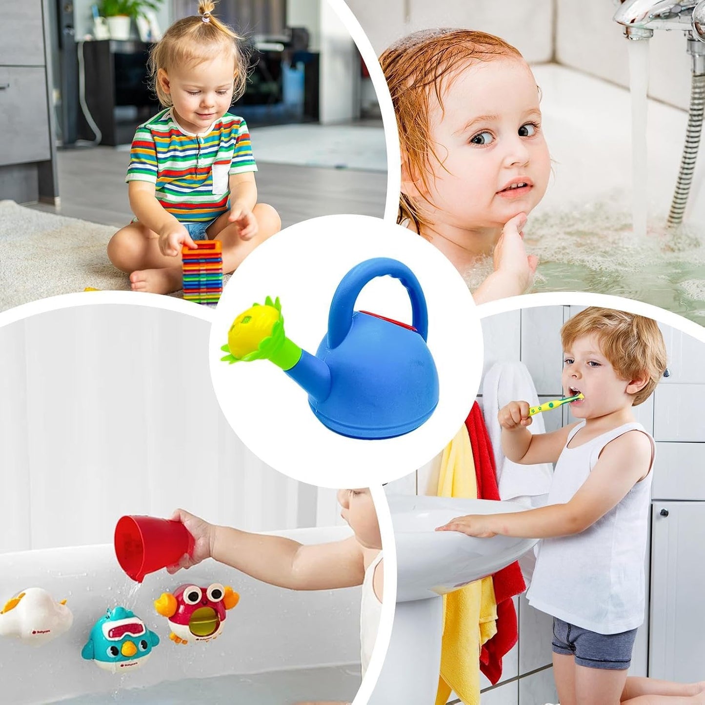 Barn vattenspruta med blommunge – Färgglad plastvattenspruta för små trädgårdsmästare