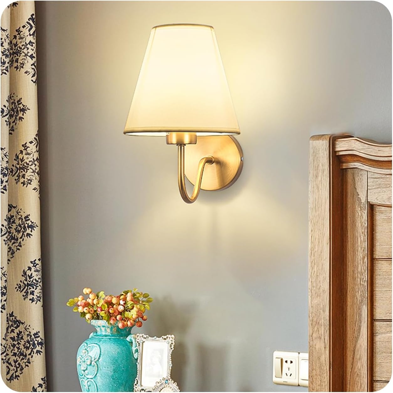 Royallure Retro Uppladdningsbar Vägglampa med RGB-lampa, Trådlös LED-belysning