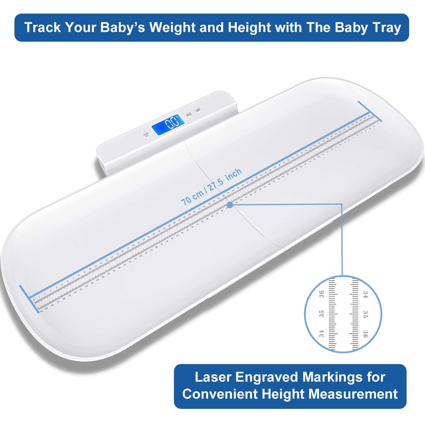 Baby scale with digital screen