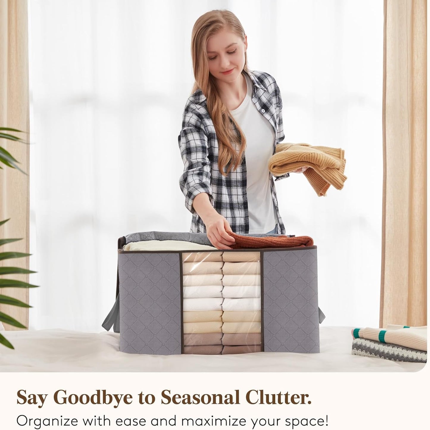 Förvaringslådor med handtag för klädesorganisation