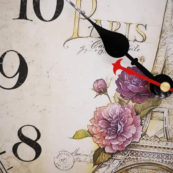 ParisAura – Eiffeltorn-inspirerat väggur i trä för elegant hemmainredning och tidlös stil
