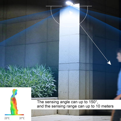 Solar vägglampa med rörelsesensor – LED utomhusbelysning för trädgård &amp; terrass