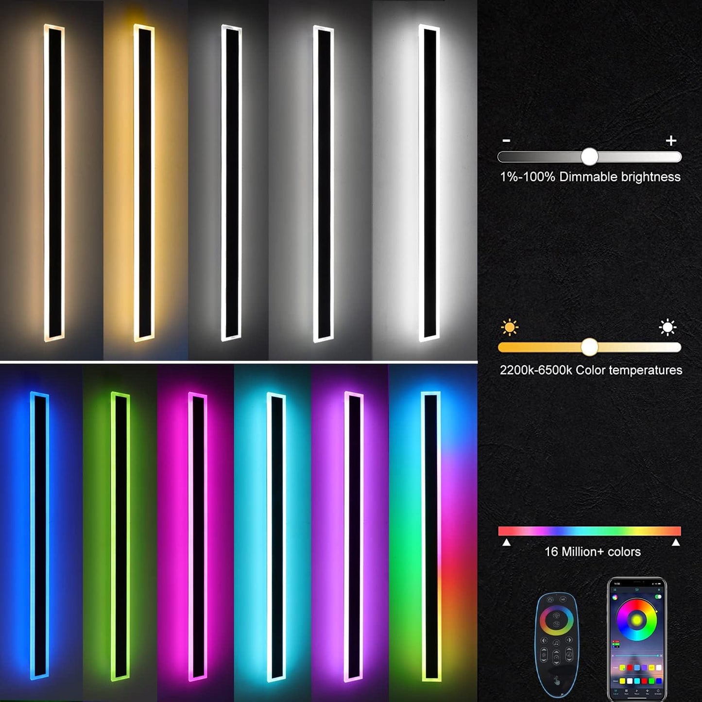 Utomhus LED Vägglampa Modern Dimbar Remsa