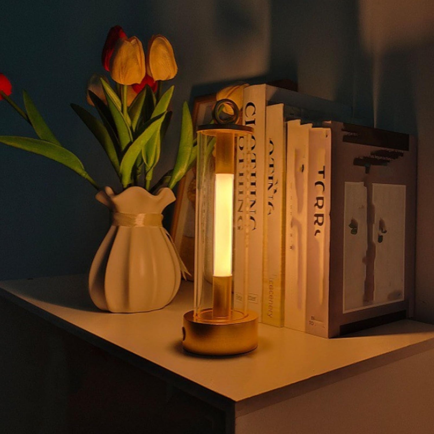 Carvallo Mini-bordslampa Lumiara | Trådlös &amp; Dimbar | Touch-kontroll | 2000 mAh batteri