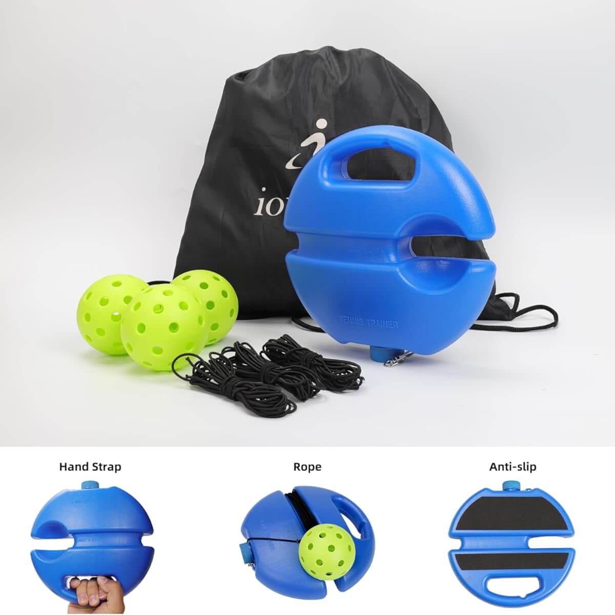 Royallure Luminous Pickleball Trainer med Extra-Greppande Bas & Luminös Boll