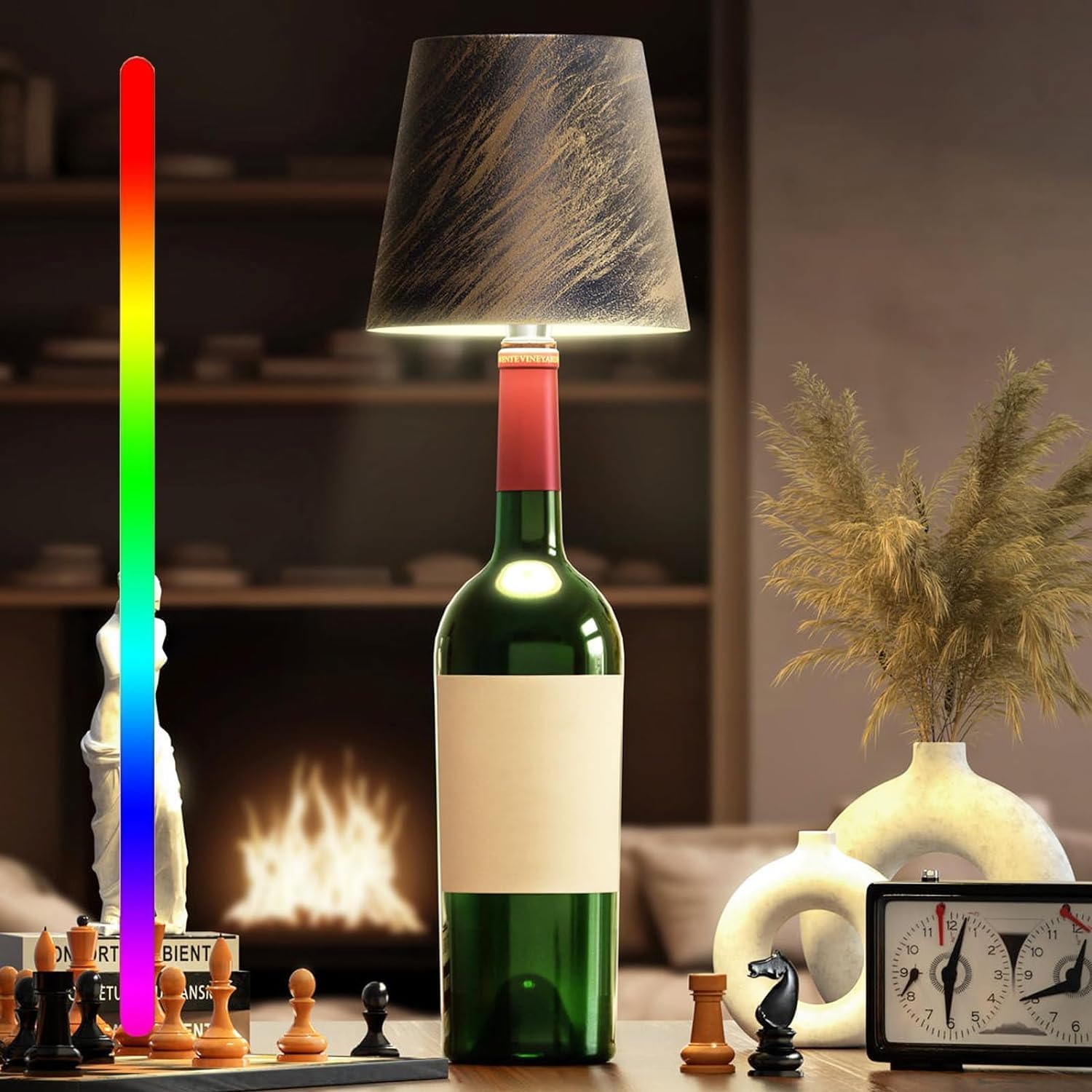 GlowBottle - LED Flee lamp med Dimbart Touchkontroll, Trådlös och Uppladdningsbar