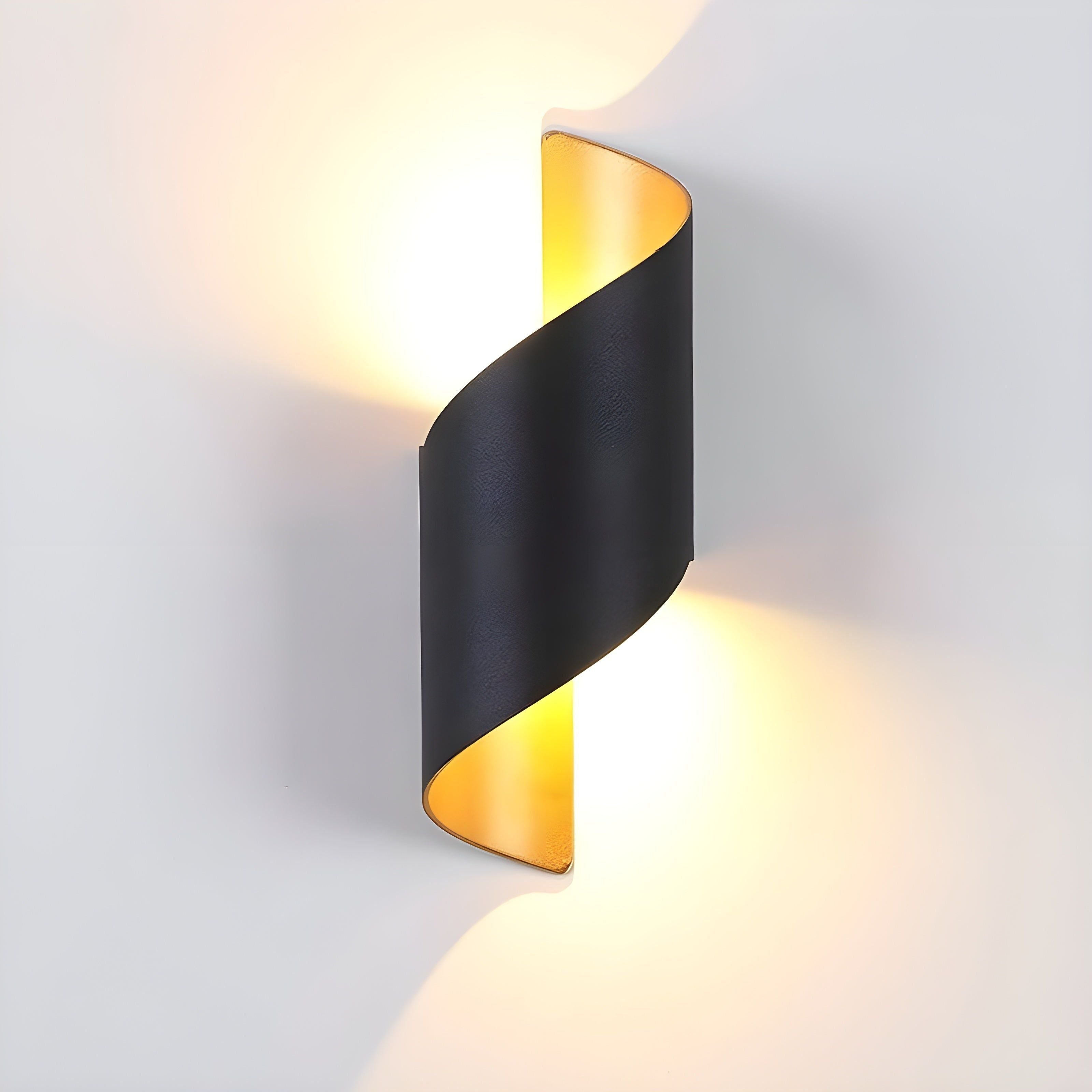 SpiralGlow Light - Nordisk vattentät metall spiral LED vägglampa