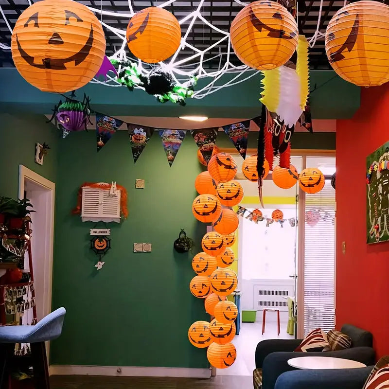 Halloween Papperslyktor – Pumpa-dekoration för trädgård, terrass och fest