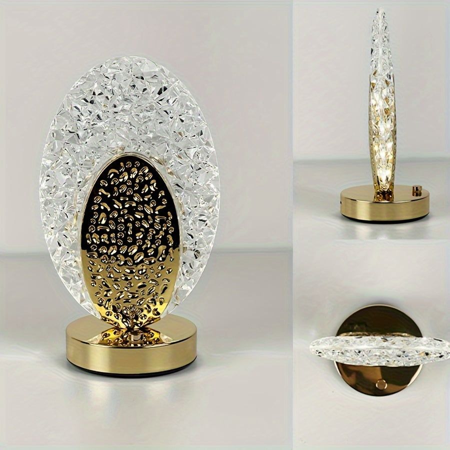 FeatherLamp - USB Touch Bordslampa med Påfågelfjäderdesign, Oändligt Dimbar LED Ljus