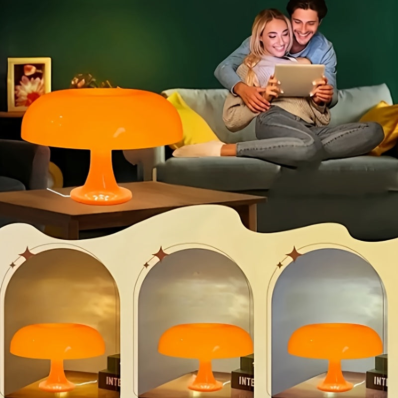Modern Svamp Bordslampa Ljusstark Orange LED USB