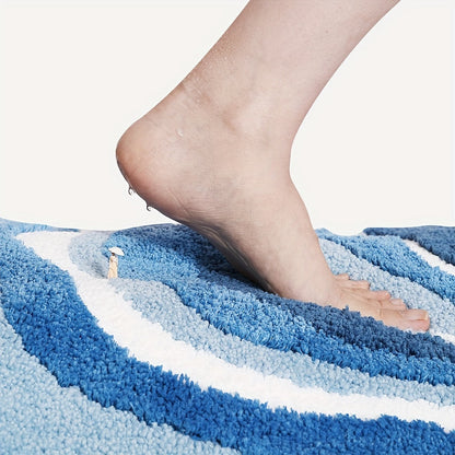 Geometrisk Badmatta – Absorberande och Mjuk med Icke-Halkande Baksida