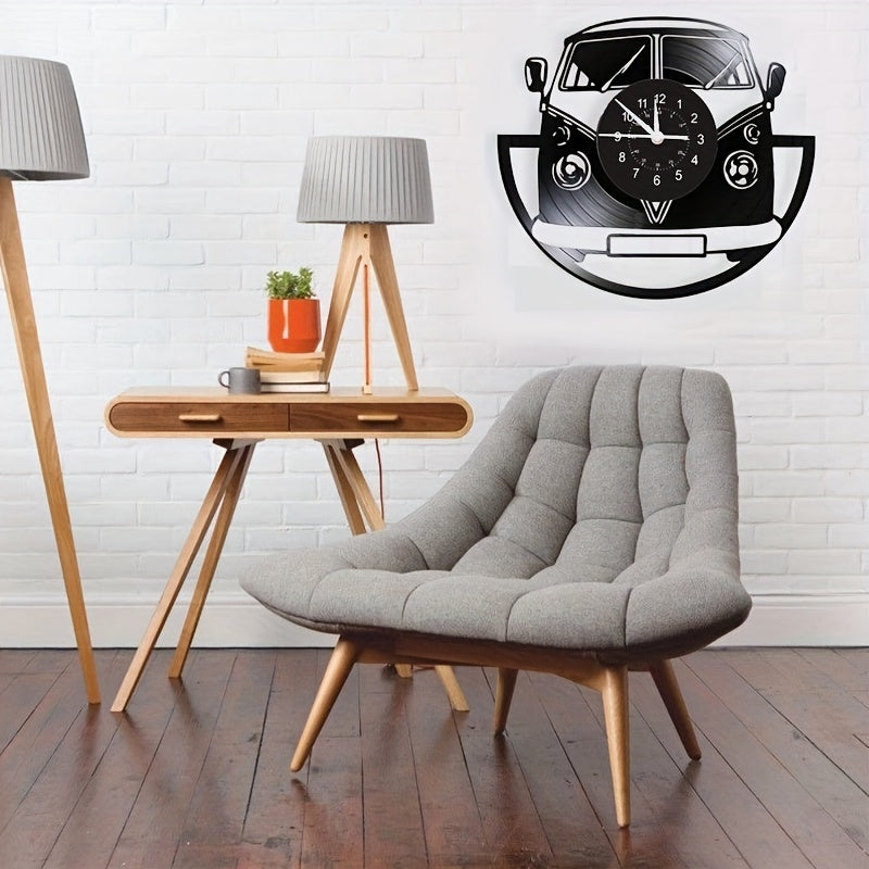 Vintage Minibus Väggklocka - Retro Charm för Alla Utrymmen