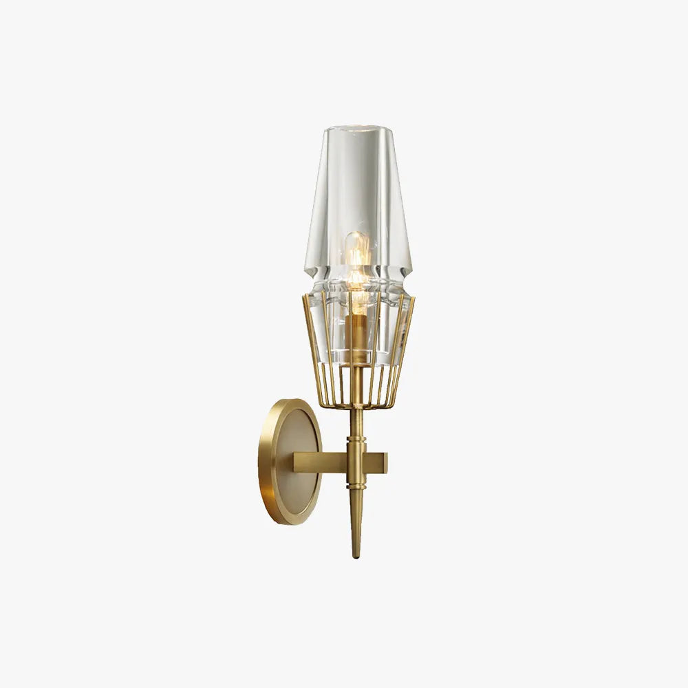 Vägglampa Modern Mässing Glas Sconce