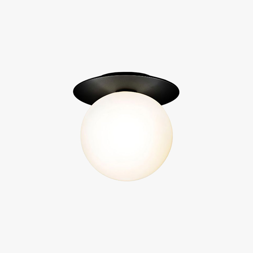 Valentina Modern LED Tak-/Vägglampa Matplats Svart/Guld Glas