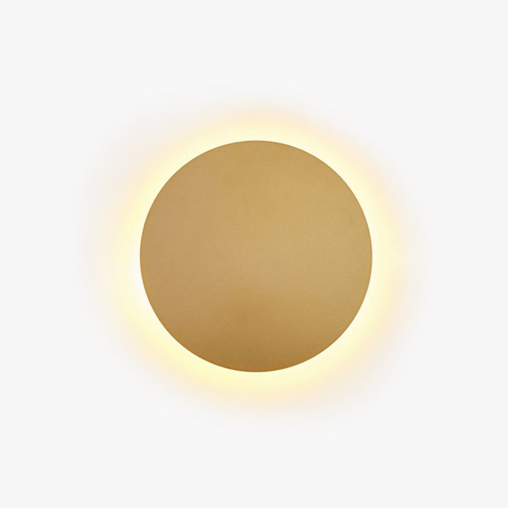 Orr Modern Rund Vägglampa - Svart/Vit/Guld, Metall, Vardagsrum