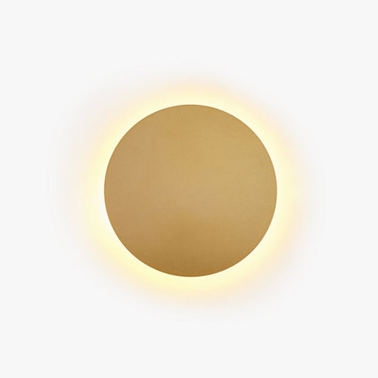 Orr Modern Rund Vägglampa - Svart/Vit/Guld, Metall, Vardagsrum