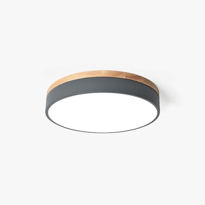 Lumière Moderne Taklampa - Vit Grå Metall och Trä för Sovrum och Vardagsrum