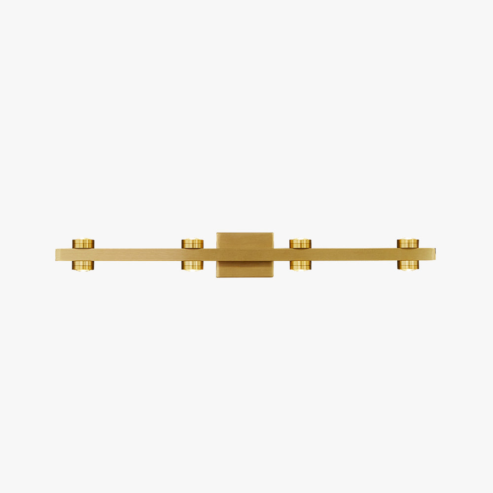 Freja - Modern LED Vägglampa, Svart/Guld, Badrum, Metall