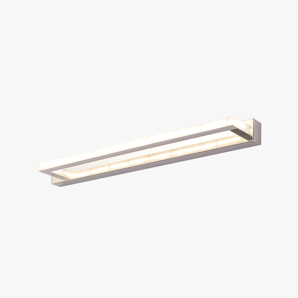 Leigh Rektangulär Spegelfront LED Vägglampa - Sovrum Metall/Akryl